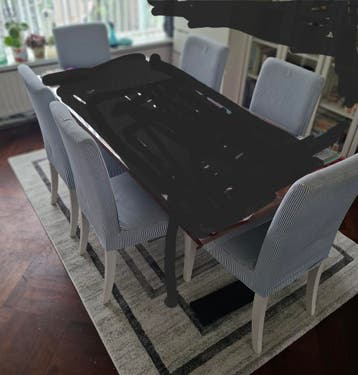 Hendriksdal stoel 6 x.             Ikea wit met hoes gratis.