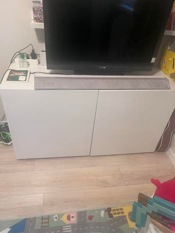 Witte TV-kast met opbergruimte