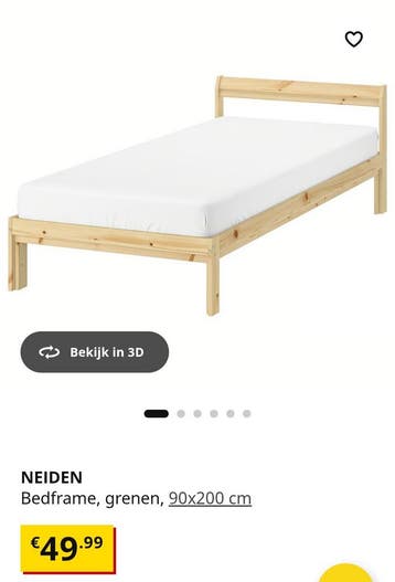 Ikea eenpersoonsbed, twee stuks