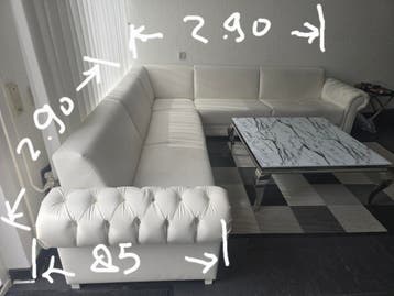 Hoekbank creme 2.90x2.90