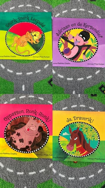 4 kinderboekjes van Radhika Chadha en Priya Kuriyan