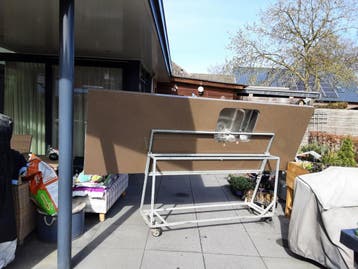 GRATIS Composiet keukenblad, bruin gemêleerd