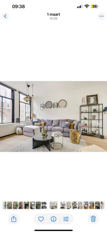 Luxe grijze IKEA bank met chaise longue