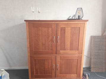 Computerkast massief kersenhout