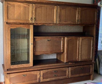 Eikenhouten wandmeubel