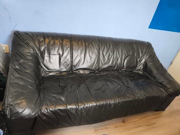 Gratis leren bank met gebruikssporen