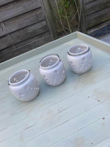 3 riverdale waxinelicht houders