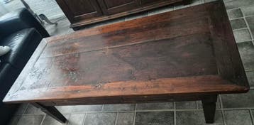 Teak salontafel met 2 laatjes