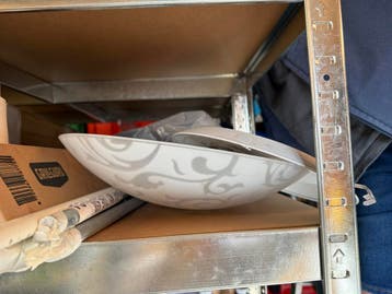 Metalen rail met 4 spotjes