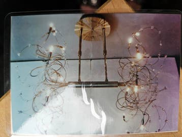 Plafondlamp kristal mat nikkel