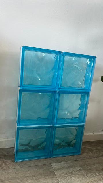 GRATIS!!! 6 glazen blokken/ bouwstenen