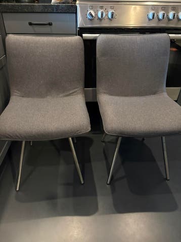 Gratis ophalen 3 stoelen grijs