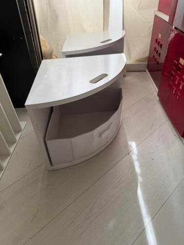 4 kinderkrukjes met opbergmandje