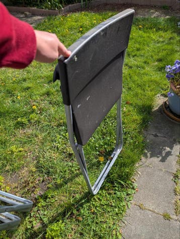 Drie opklapbare stoeltjes