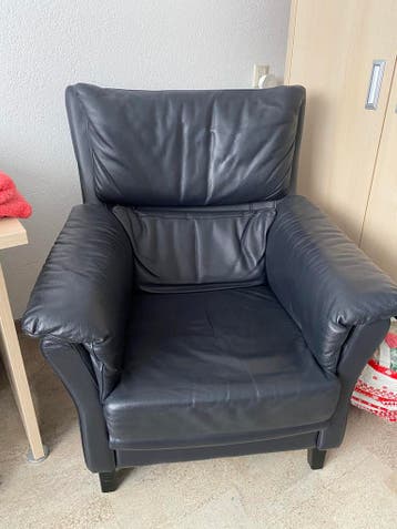 Lederen fauteuil in zeer goede staat