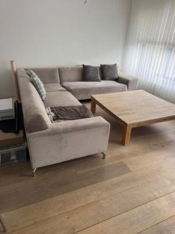 GRATIS  HOEKBANK L VORM MET SALON TAFEL