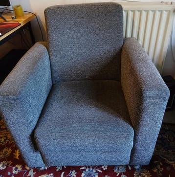 Gratis grijze stoffen Fauteuil