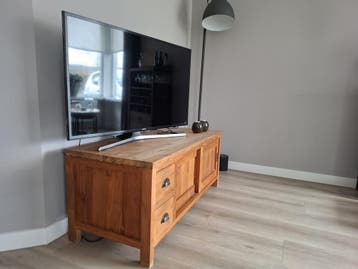 Massief houten tv-meubel 120x50x50 cm met lades