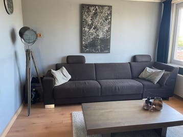 Comfortabele bruine  hoekbank gratis ophalen