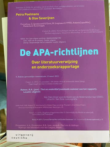 De APA-richtlijnen - Petra Poelmans & Olav Severijnen