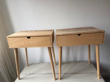 Nachtkastjes met la, opknappertjes