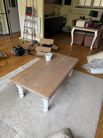 Salon tafel met eettafel en 6 stoelen