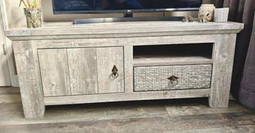 Stijlvol Grijs TV Meubel met Opbergruimte