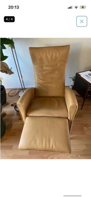 Gratis fauteuil camelkleurig