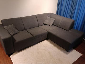 3-zits hoekbank grijs,