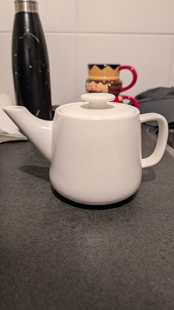 White small tea pot