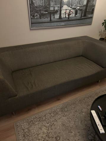 Comfortabele grijze design bank - Gebruikt