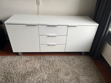 Buffetkast hoogglans wit 160x50x75 cm