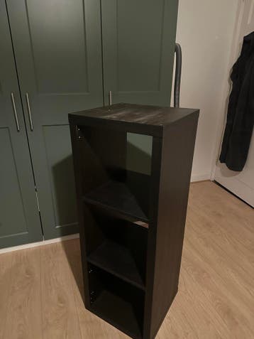 IKEA KALLAX 3 vakken zwart
