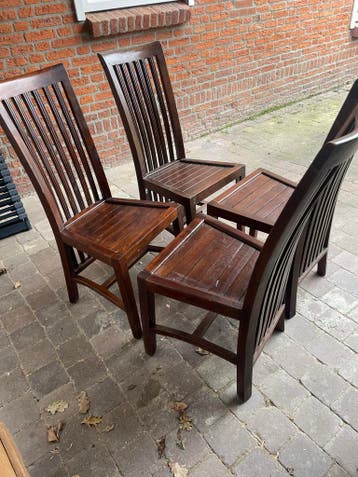 4 teak stoelen GRATIS af te halen