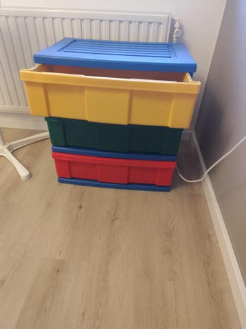 Kunststof opbergmeubel met wieltjes