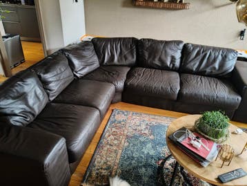 Gratis leren hoekbank direct ophalen!