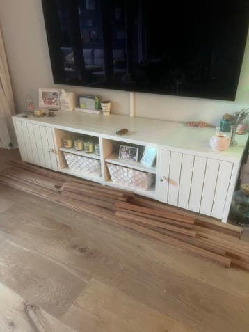 Witte Kast en Dressoir Set - Landelijke Stijl