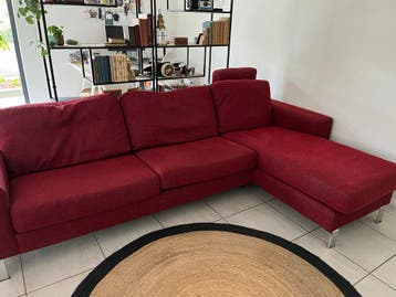 Comfortabele rode hoekbank
