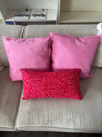 Roze en rood kussen set IKEA