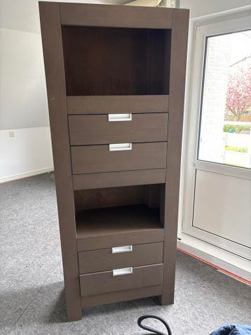 Gratis Mooie kast met lades en open vakken - 80x200 cm