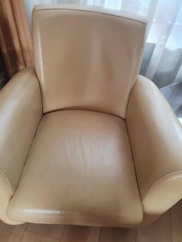 2 super goede leren fauteuil stoelen