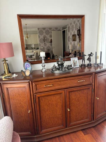 Klassiek dressoir met spiegel - Hout