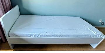 wit bed 90x200 incl. lattenbodem en schuimstofmatras