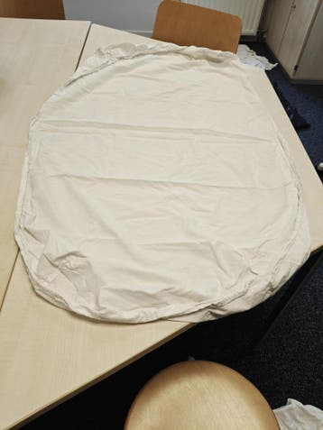 Lichtbeige hoeslaken voor tweepersoonsbed