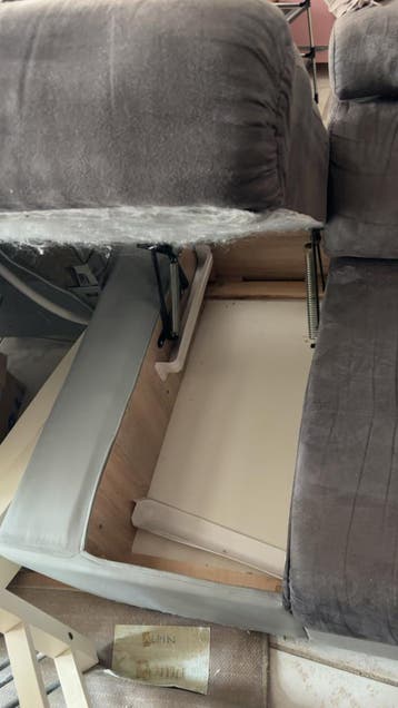 Comfortabele bank met opbergruimte