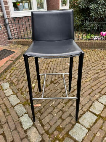 Leren barkruk zie laatste  foto