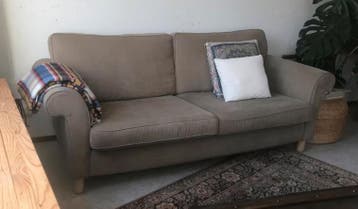 Bankstel zitbank bank ophalen beige katoen 200 x 80 x 80