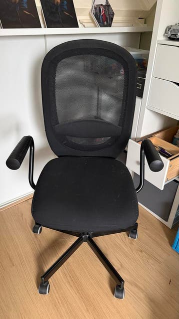 IKEA FLINTAN Bureaustoel - Zwart, Zeer Goede Staat
