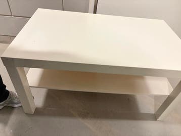 Witte salontafel met extra plank