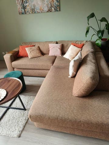 Zitbank hoekbank bruin